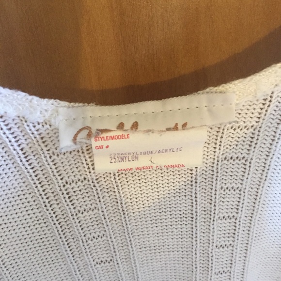 MUST GO Vintage 90s White Knit Stretchy Scoopneck Tank Top - Picture 5 of 6